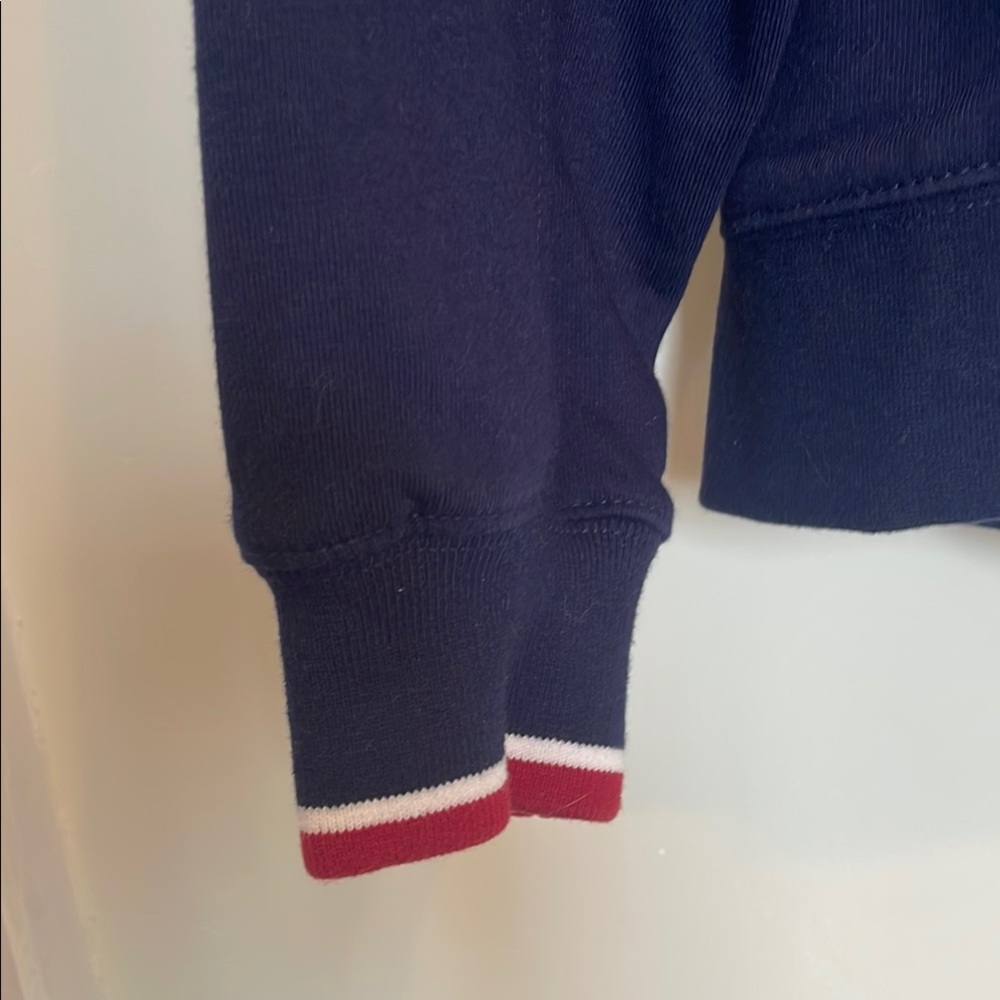 Garage Brooklyn NY 1991 Navy Varsity Sweatshirt XS V-Neck Retro Pullover - Picture 4 of 9